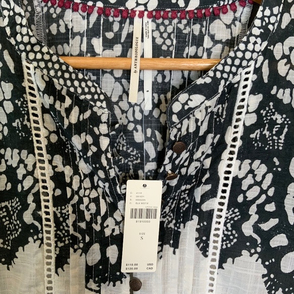 Anthropologie Puff-Sleeve Peasant Blouse - Picture 7 of 16